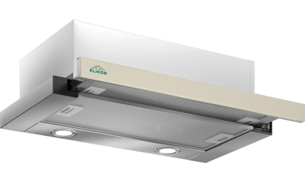 ELIKOR Интегра Glass 60Н-400-В2Д нерж/бежевое стекло