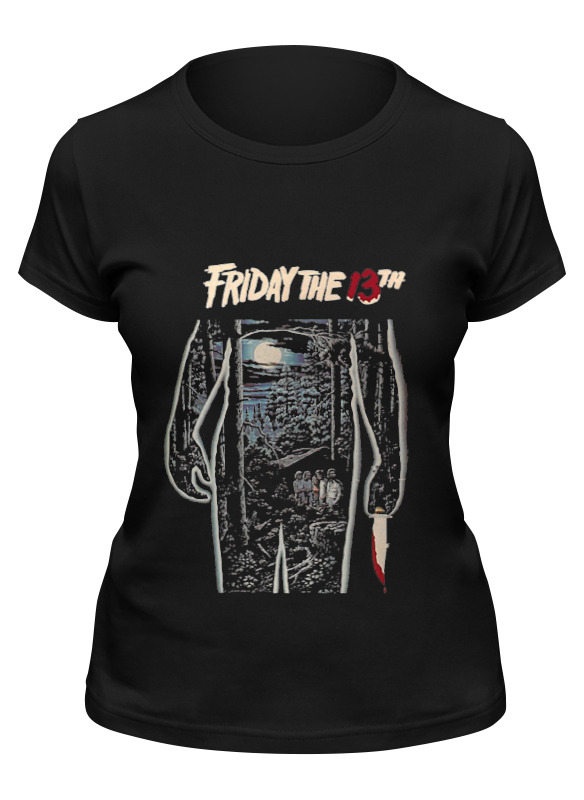 

Футболка женская Printio Friday 13 черная L, Черный, Friday 13