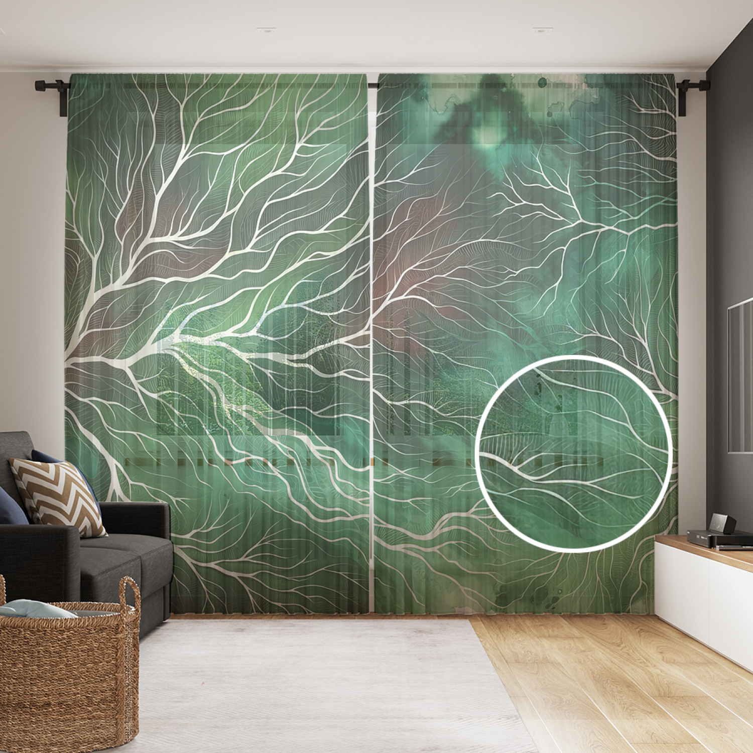 

Тюль JoyArty Зелень 290x265, tul_sd2941_145x265