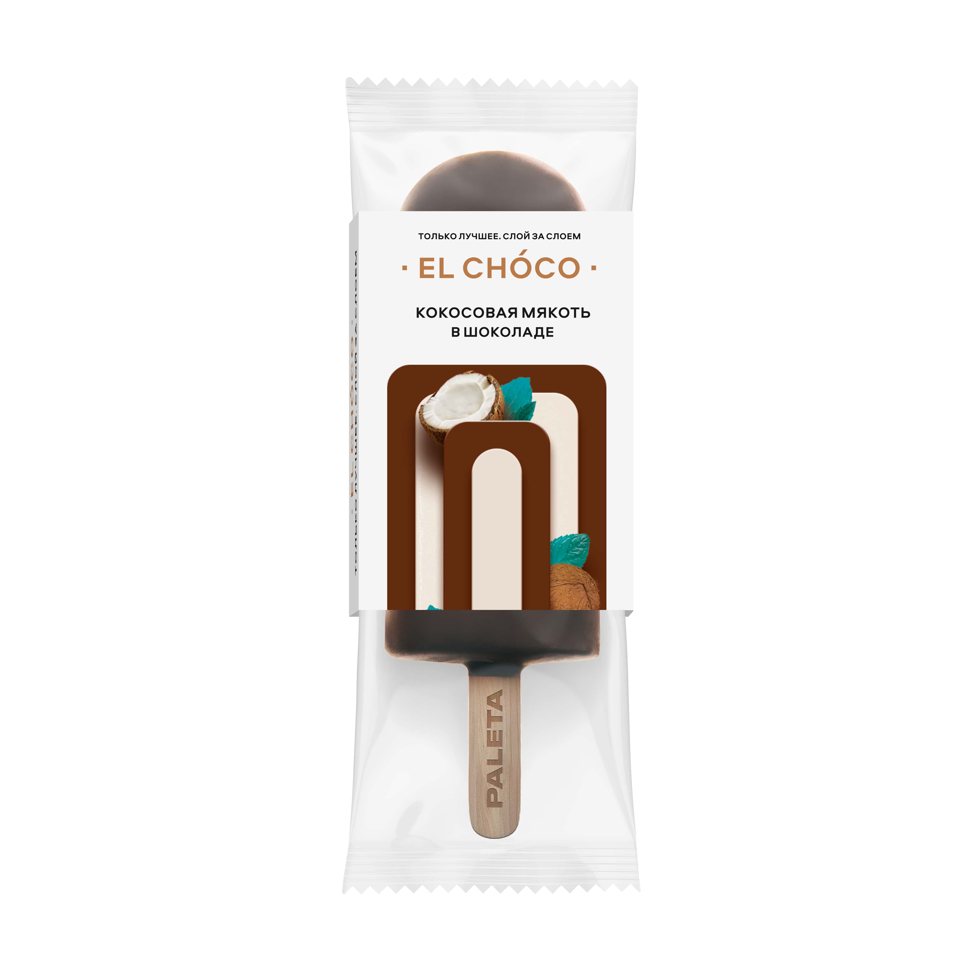 

Мороженое молочное El Choco кокосовое в шоколаде 22% 80 г