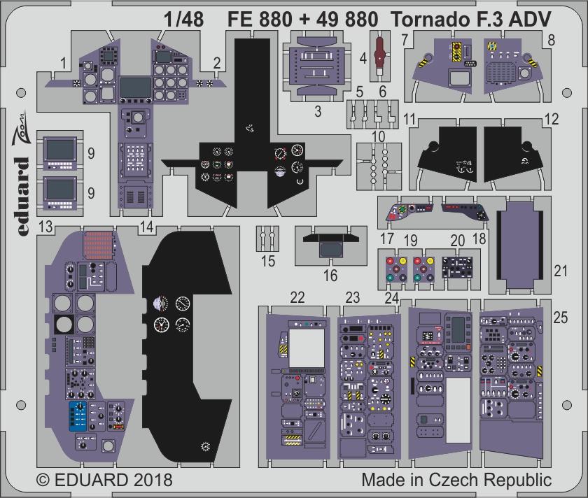 

Фототравление Eduard FE880 Tornado F.3 ADV 1/48