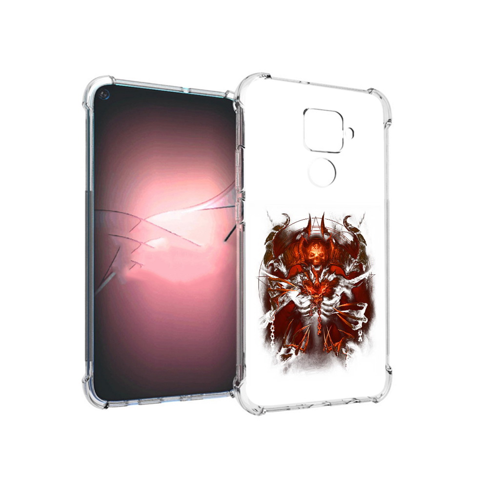 

Чехол MyPads Tocco для Huawei Nova 5i Pro яркий демон, Прозрачный, Tocco