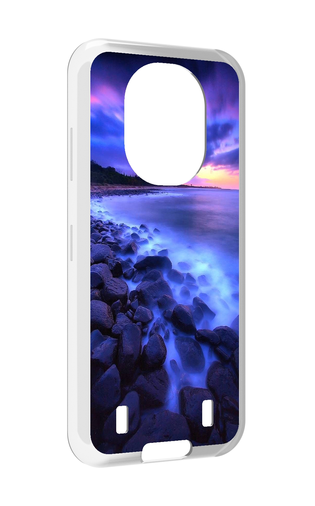 

Чехол MyPads неоновый берег для Oukitel WP16, Прозрачный, Tocco