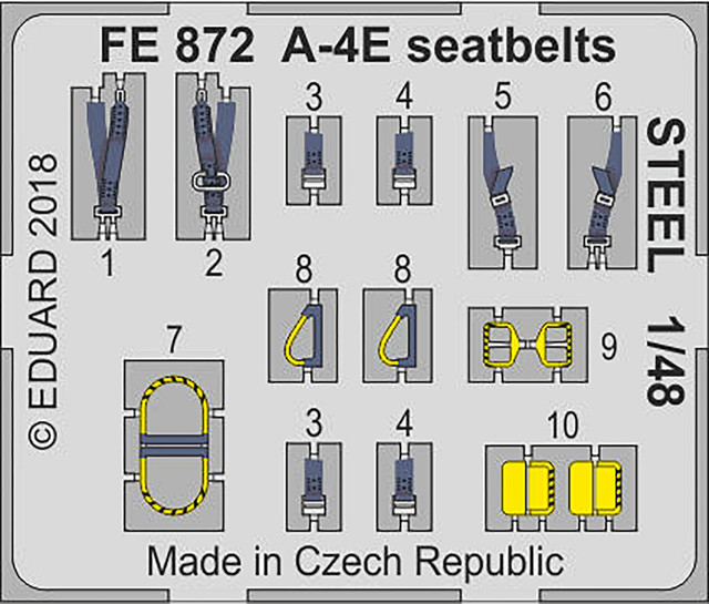 фото Фототравление eduard a-4e стальные ремни