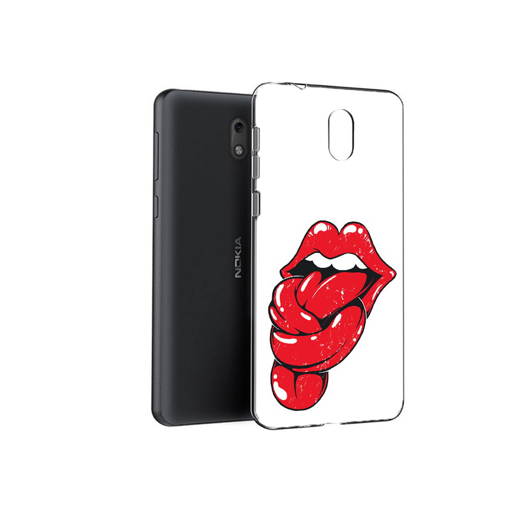 

Чехол MyPads Tocco для Nokia 6 яркие губы с языком (PT60992.93.705), Прозрачный, Tocco