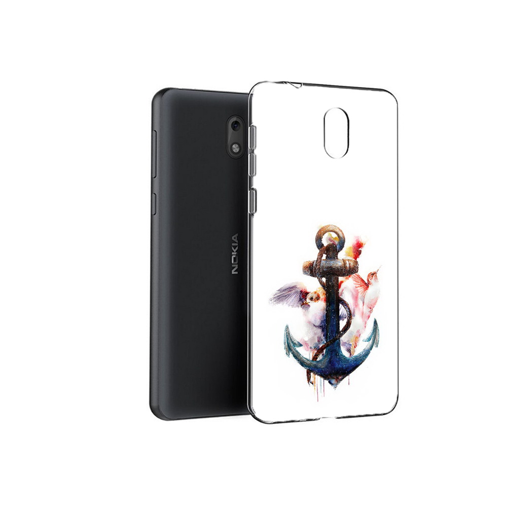 

Чехол MyPads Tocco для Nokia 6 якорь с птицами (PT60992.93.703), Прозрачный, Tocco