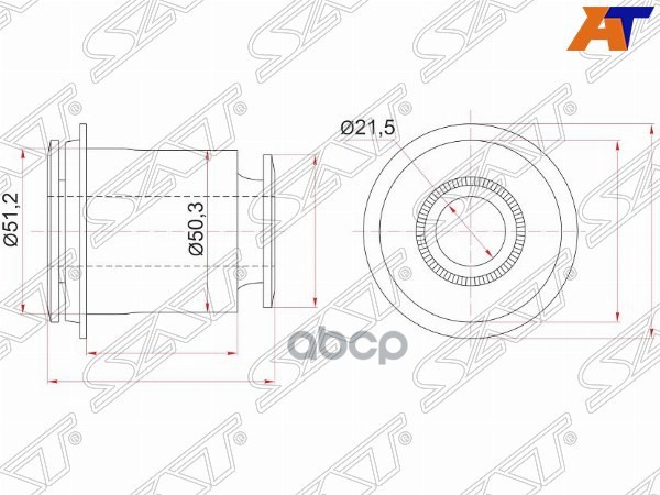 

SAT ST4865460050 Сайлентблок FR переднего нижнего рычага TOYOTA 4RUNNER/FJ CRUISER/LAND CR