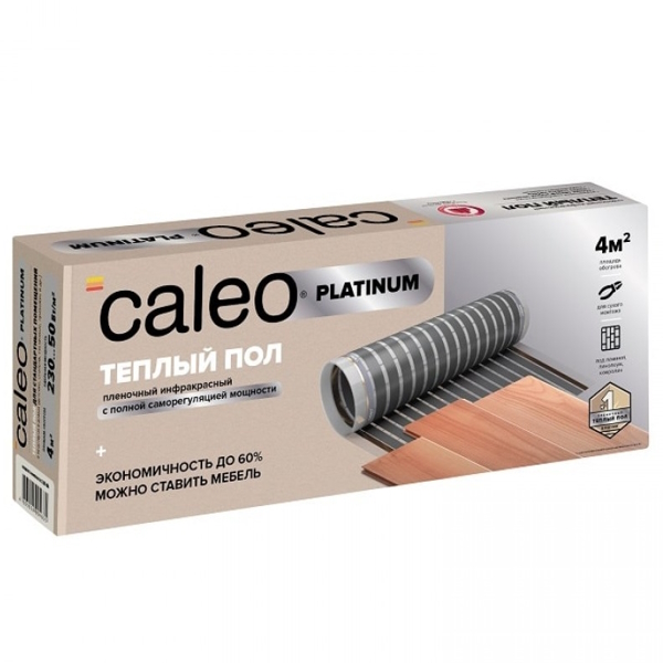 Теплый пол cаморегулируемый Caleo Platinum 50/230 Вт/м2, 6 м2 в комплекте с терморегулятор