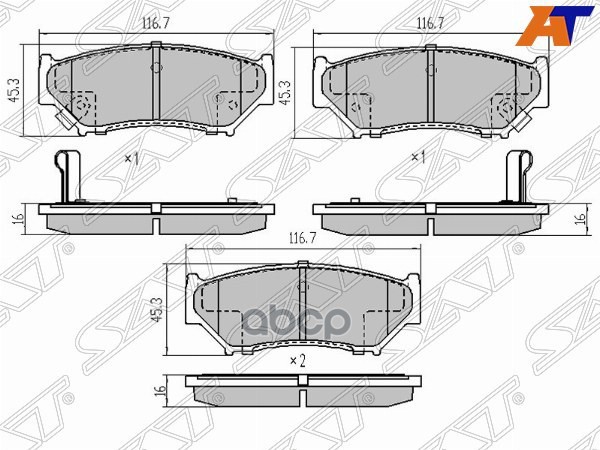 

Тормозные колодки SAT передние для Suzuki Grand Vitara 2005- ST5520065D21