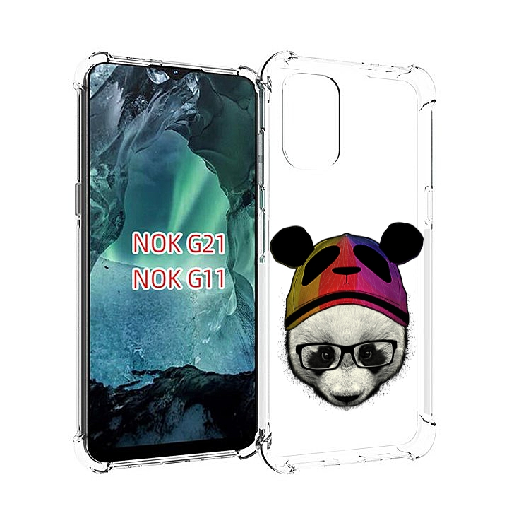 

Чехол Mypads Панда В Шапке Для Nokia G11/G21, Прозрачный, Tocco