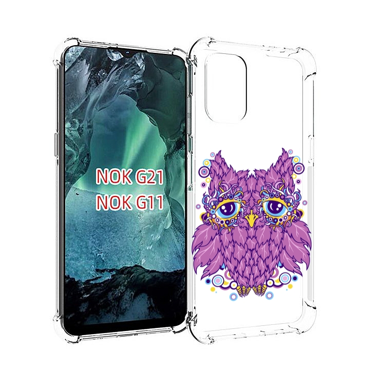 

Чехол Mypads Розовая Сова Для Nokia G11/G21, Прозрачный, Tocco