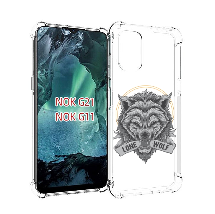 

Чехол Mypads Одинокий-Волк Мужской Для Nokia G11/G21, Прозрачный, Tocco
