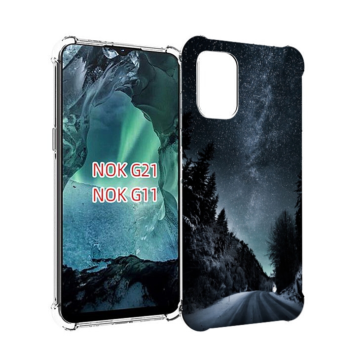 

Чехол Mypads Ночной-Лес Для Nokia G11/G21, Прозрачный, Tocco