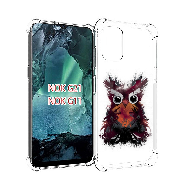 

Чехол Mypads Необычная Сова Для Nokia G11/G21, Прозрачный, Tocco