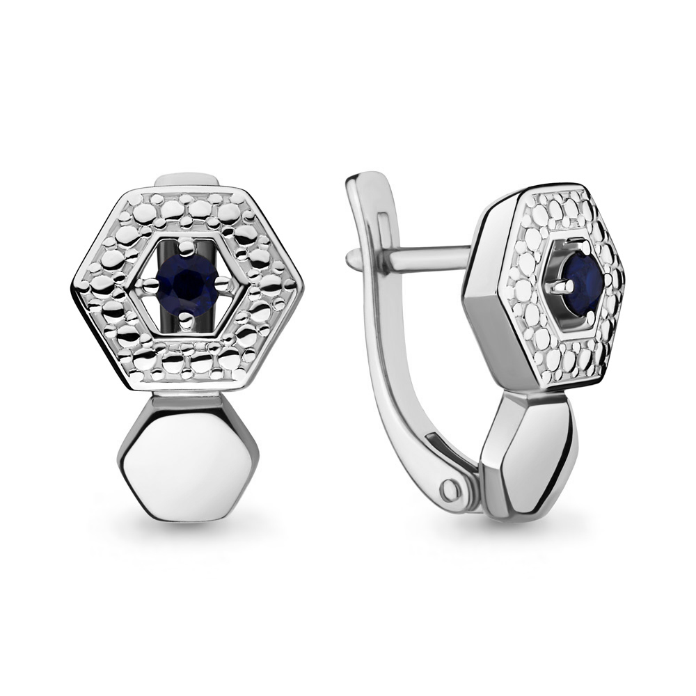 

Серьги из серебра с сапфиром Aquamarine Aquamarine 040262_925_р, 040262_925_р
