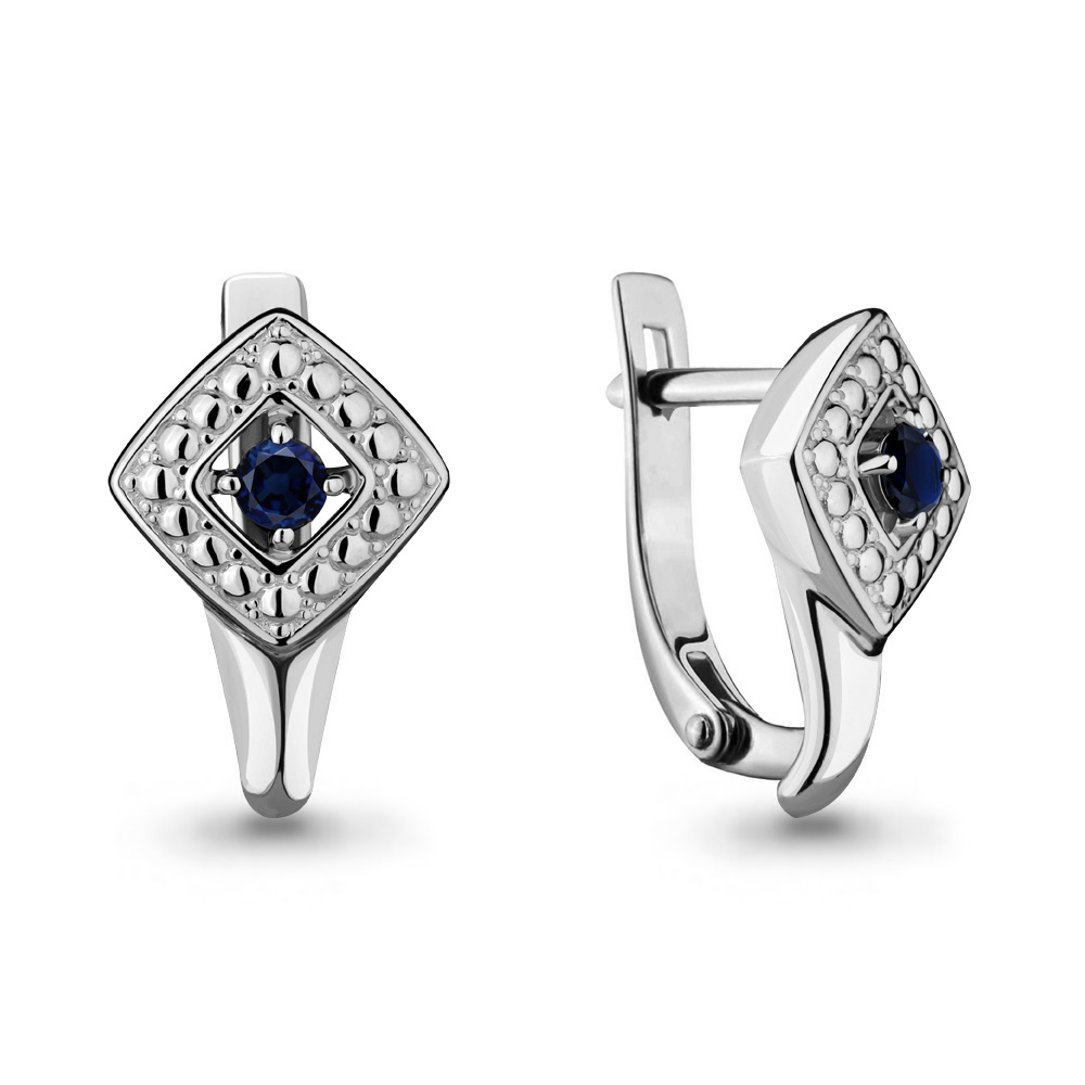 

Серьги из серебра с сапфиром Aquamarine Aquamarine 040261_925_р, 040261_925_р