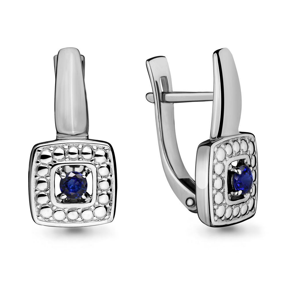 

Серьги из серебра с сапфиром Aquamarine Aquamarine 040260_925_р, 040260_925_р