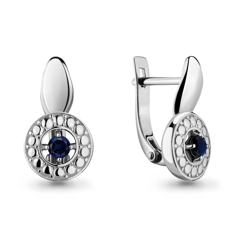 

Серьги из серебра с сапфиром Aquamarine Aquamarine 040258_925_р, 040258_925_р