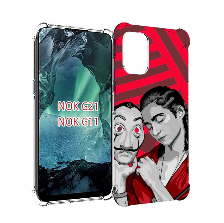 

Чехол Mypads Найроби-Бумажного-Дома Для Nokia G11/G21, Прозрачный, Tocco