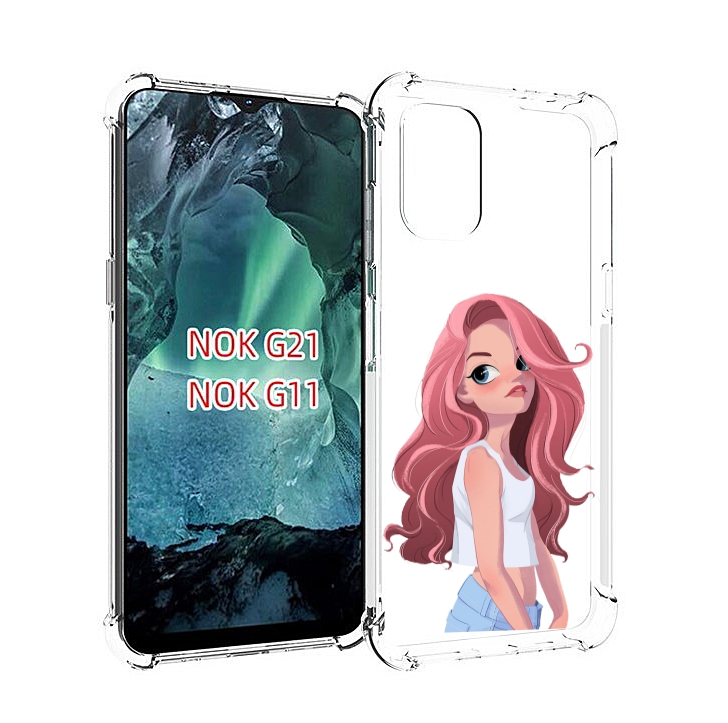 

Чехол Mypads Мультяшный-Арт-Девушки Женский Для Nokia G11/G21, Прозрачный, Tocco