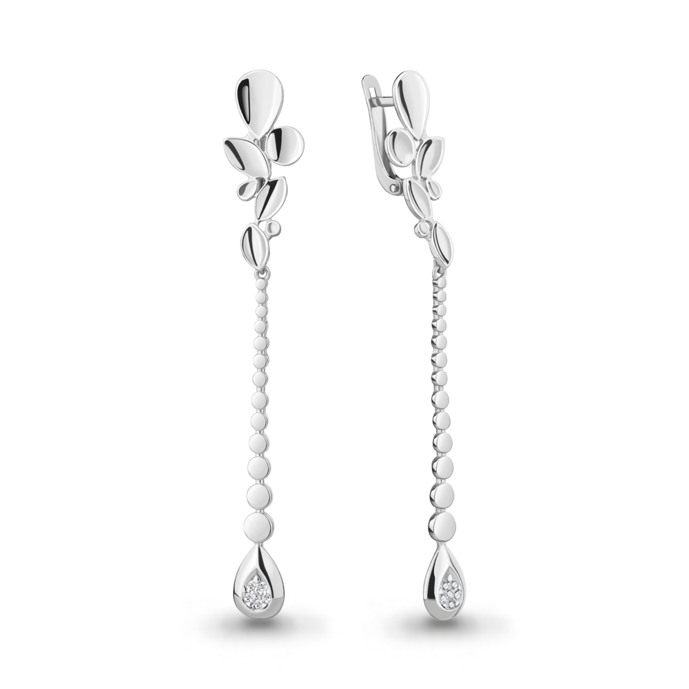 

Серьги из серебра с бриллиантом Aquamarine Aquamarine 040254_925_р, 040254_925_р
