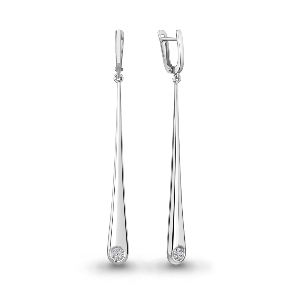 

Серьги из серебра с бриллиантом Aquamarine Aquamarine 040248_925_р, 040248_925_р