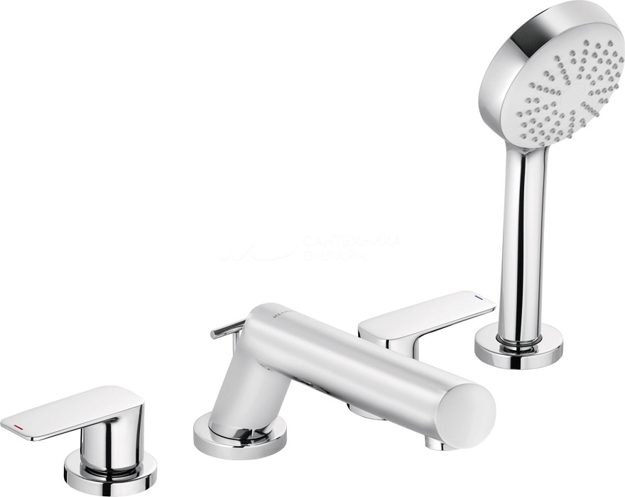 

Смеситель на борт ванны Kludi Pure&Style 404250575, Серебристый, Pure&Style