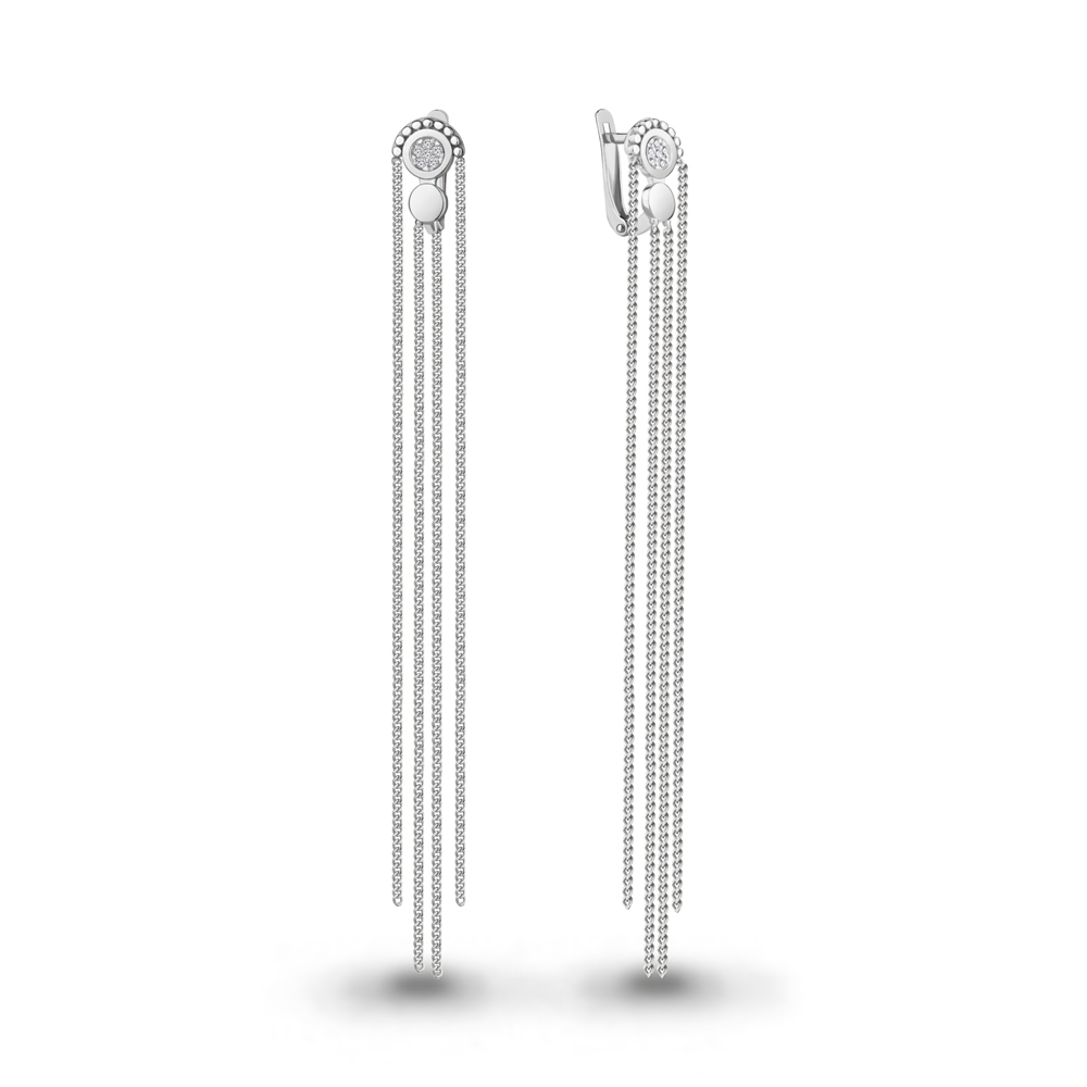

Серьги из серебра с бриллиантом Aquamarine Aquamarine 040245_925_р, 040245_925_р