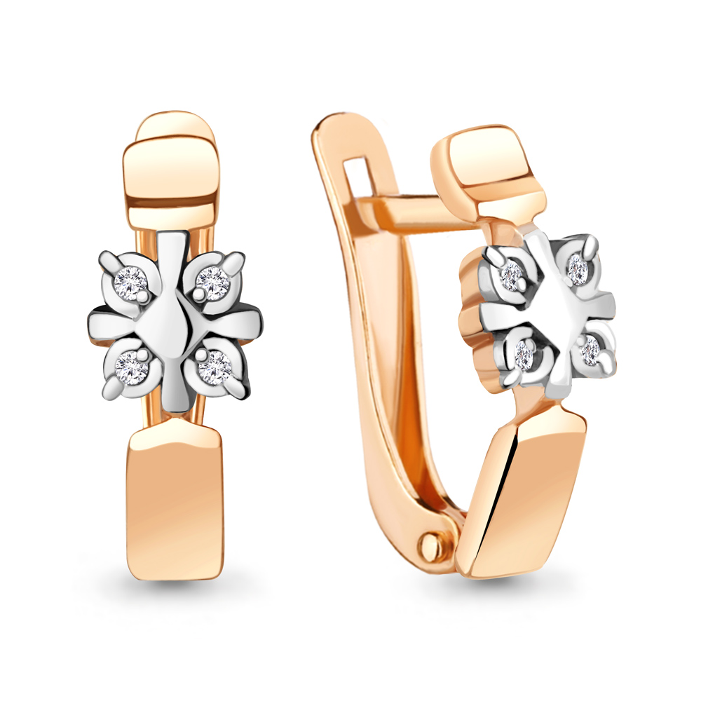 

Серьги из серебра с бриллиантом Aquamarine Aquamarine 040239_925_з, 040239_925_з