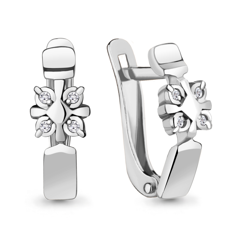 

Серьги из серебра с бриллиантом Aquamarine Aquamarine 040239_925_р, 040239_925_р