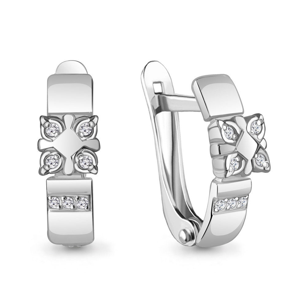 

Серьги из серебра с бриллиантом Aquamarine Aquamarine 040235_925_р, 040235_925_р