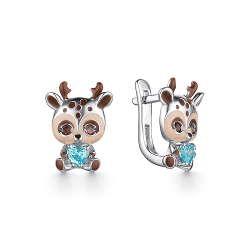 

Серьги из серебра с фианитом DEWI KIDS 901022090, 901022090