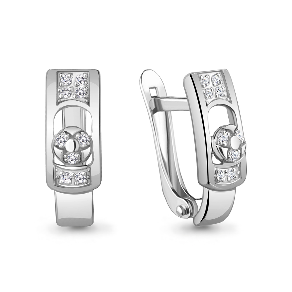 

Серьги из серебра с бриллиантом Aquamarine Aquamarine 040227_925_р, 040227_925_р