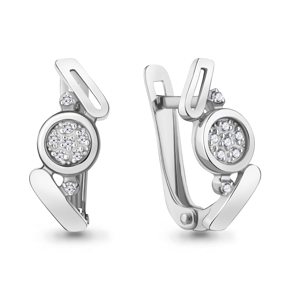 

Серьги из серебра с бриллиантом Aquamarine Aquamarine 040220_925_р, 040220_925_р