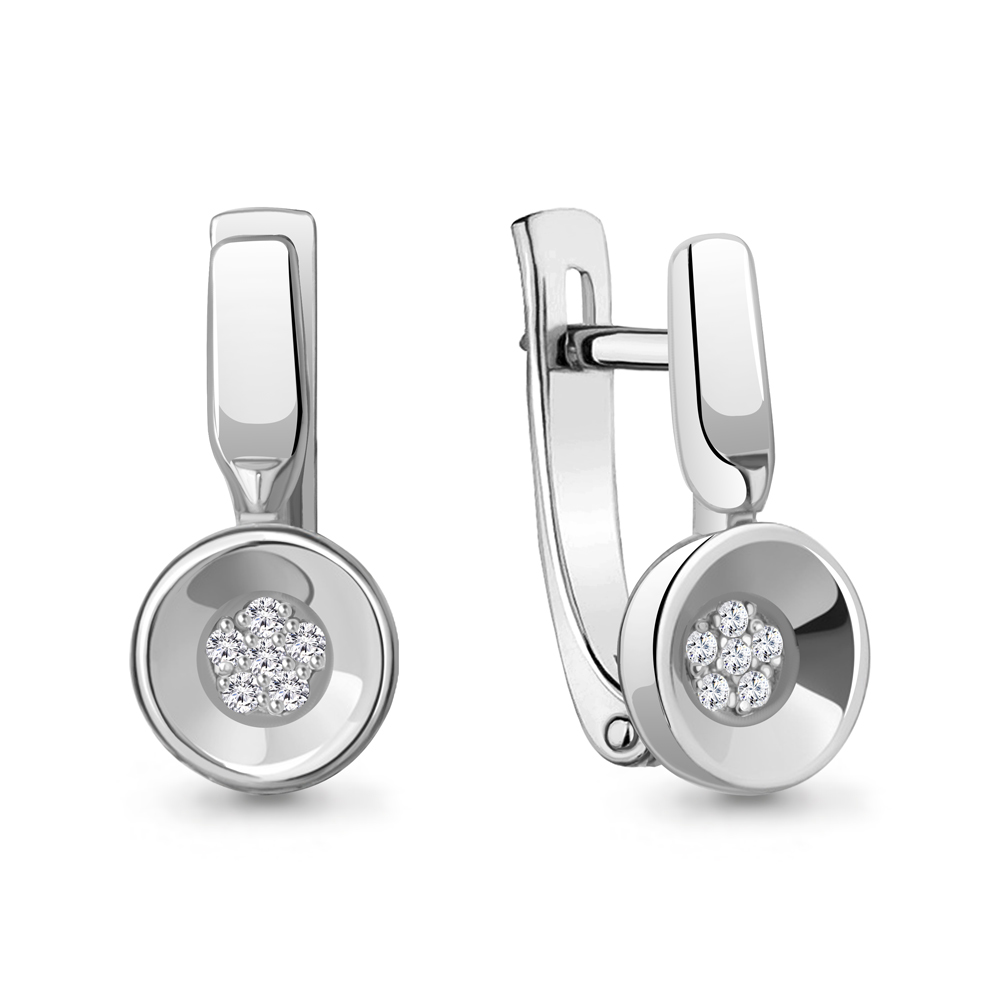 

Серьги из серебра с бриллиантом Aquamarine Aquamarine 040219_925_р, 040219_925_р