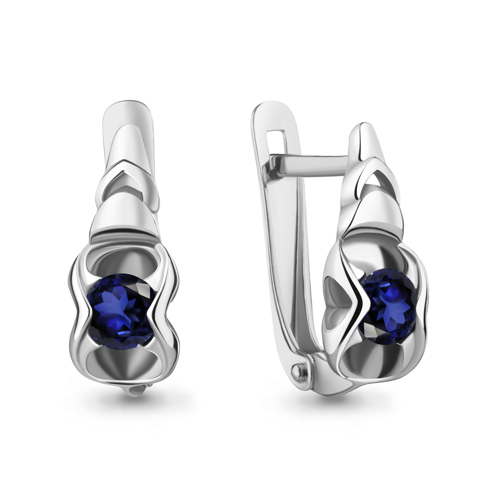 

Серьги из серебра с сапфиром Aquamarine Aquamarine 040212_925_р, 040212_925_р
