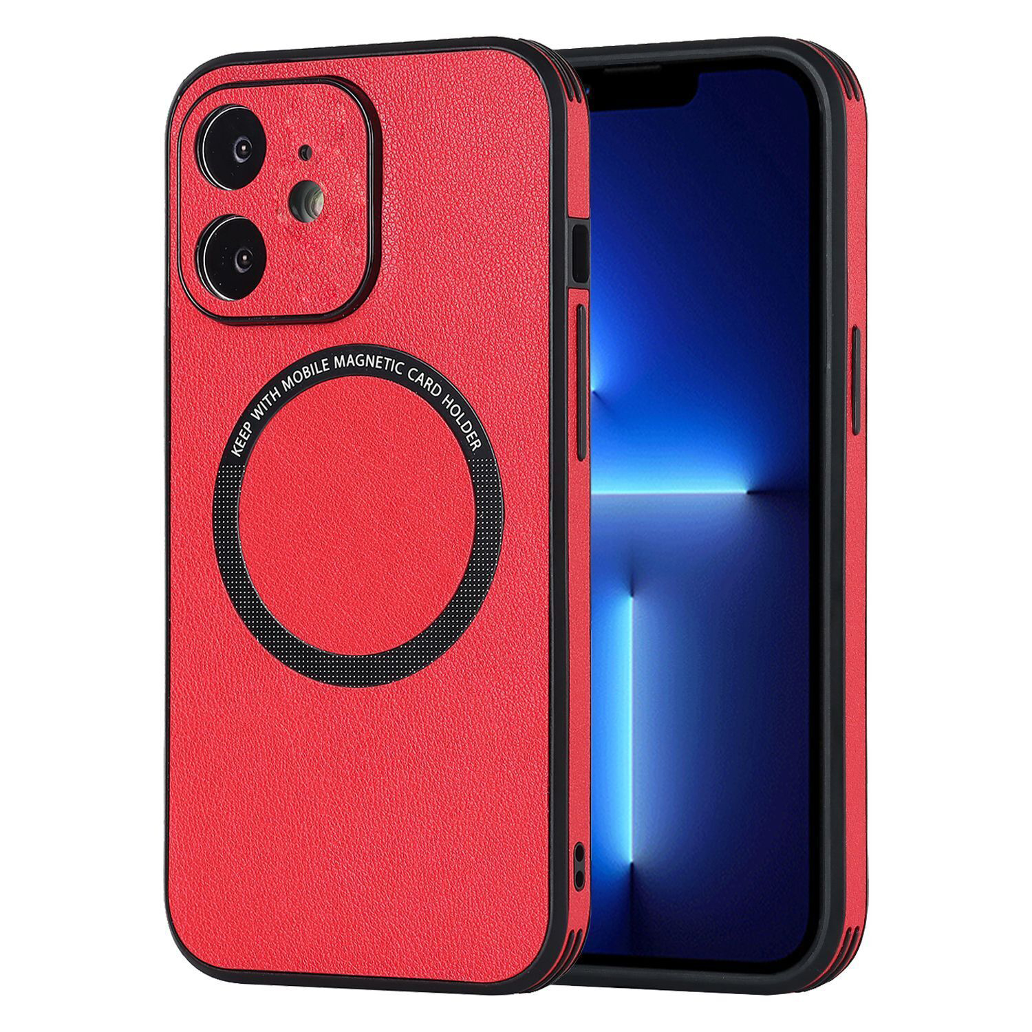 

Чехол силиконовый для iPhone 11 (6.1), Магнитный (MagSafe), экокожа, DU DU, красный
