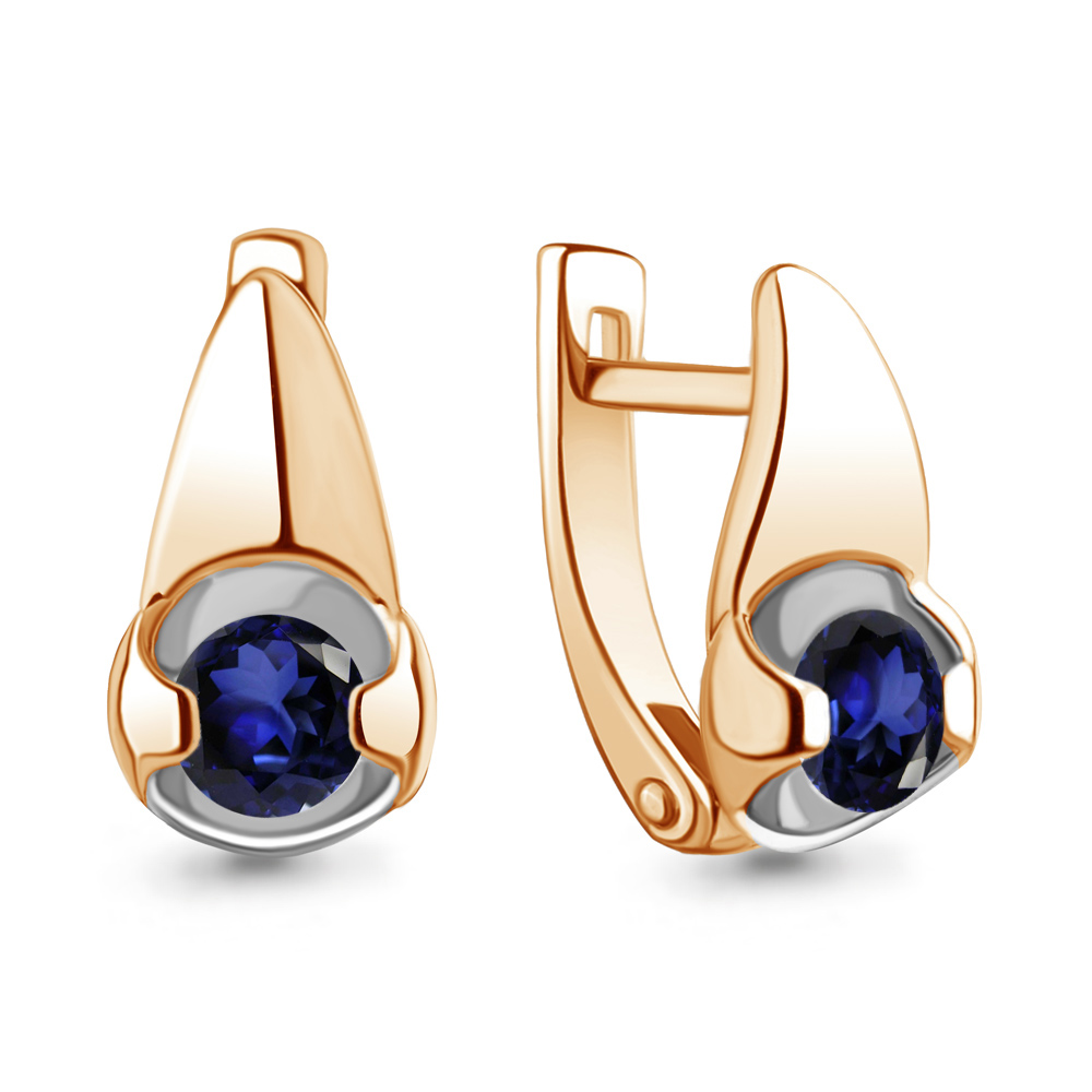 

Серьги из серебра с сапфиром Aquamarine Aquamarine 040208_925_з, 040208_925_з