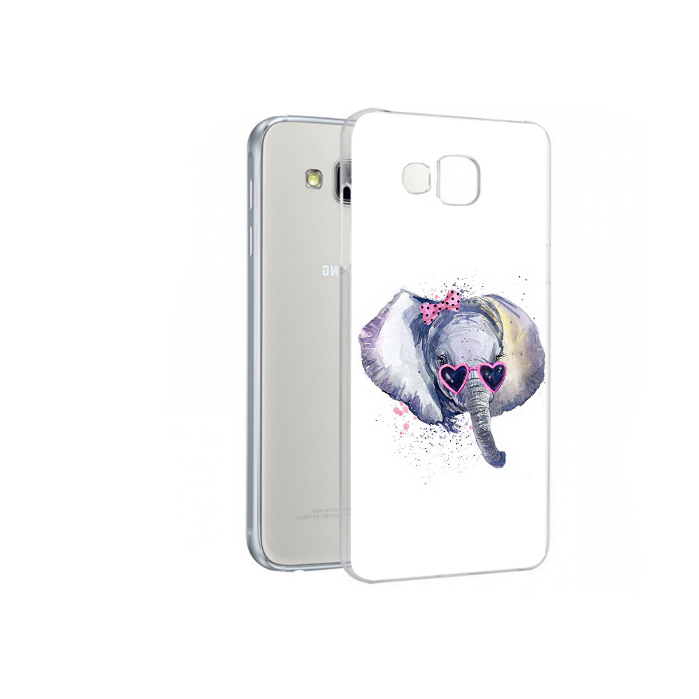 

Чехол MyPads Tocco для Samsung Galaxy A7 слоник в очках, Прозрачный, Tocco