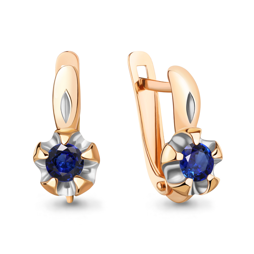 

Серьги из серебра с сапфиром Aquamarine Aquamarine 040206_925_з, 040206_925_з