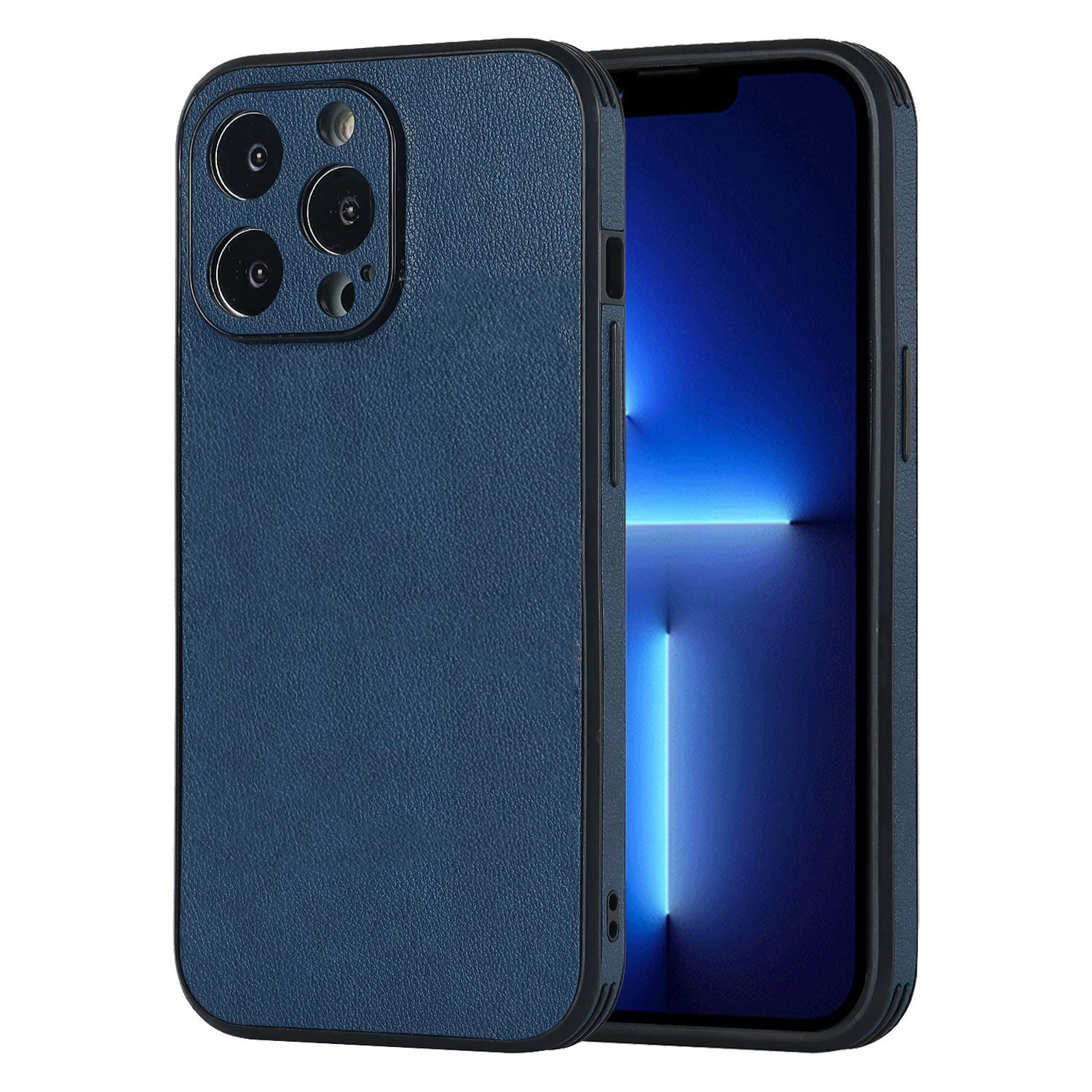 

Чехол силиконовый для iPhone 14 Pro (6.1), экокожа, DU DU, синий