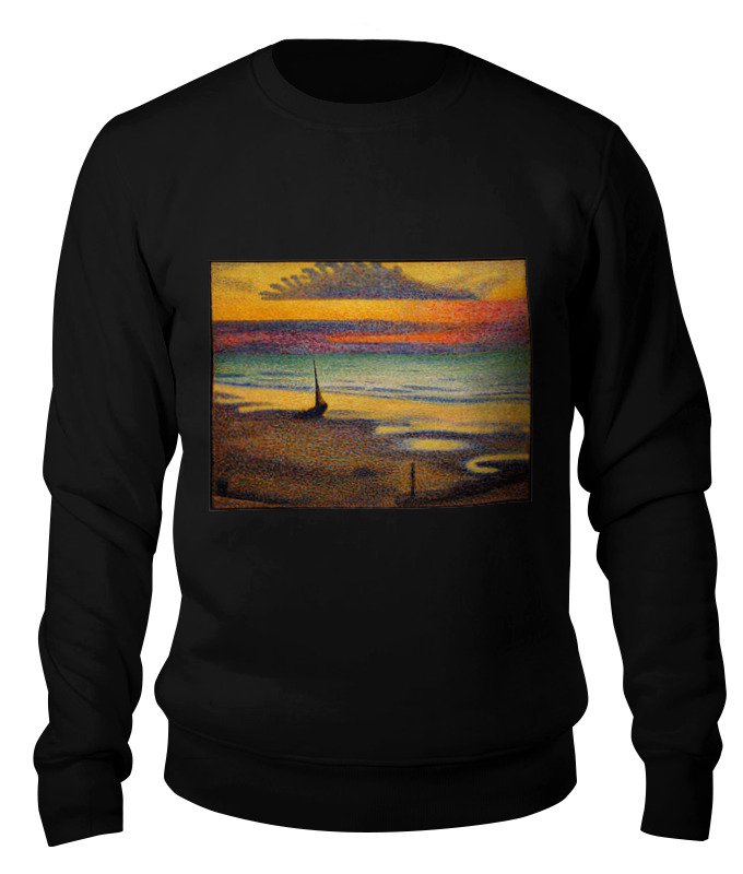 Свитшот унисекс Printio Пляж в хейсте (жорж леммен) черный XL