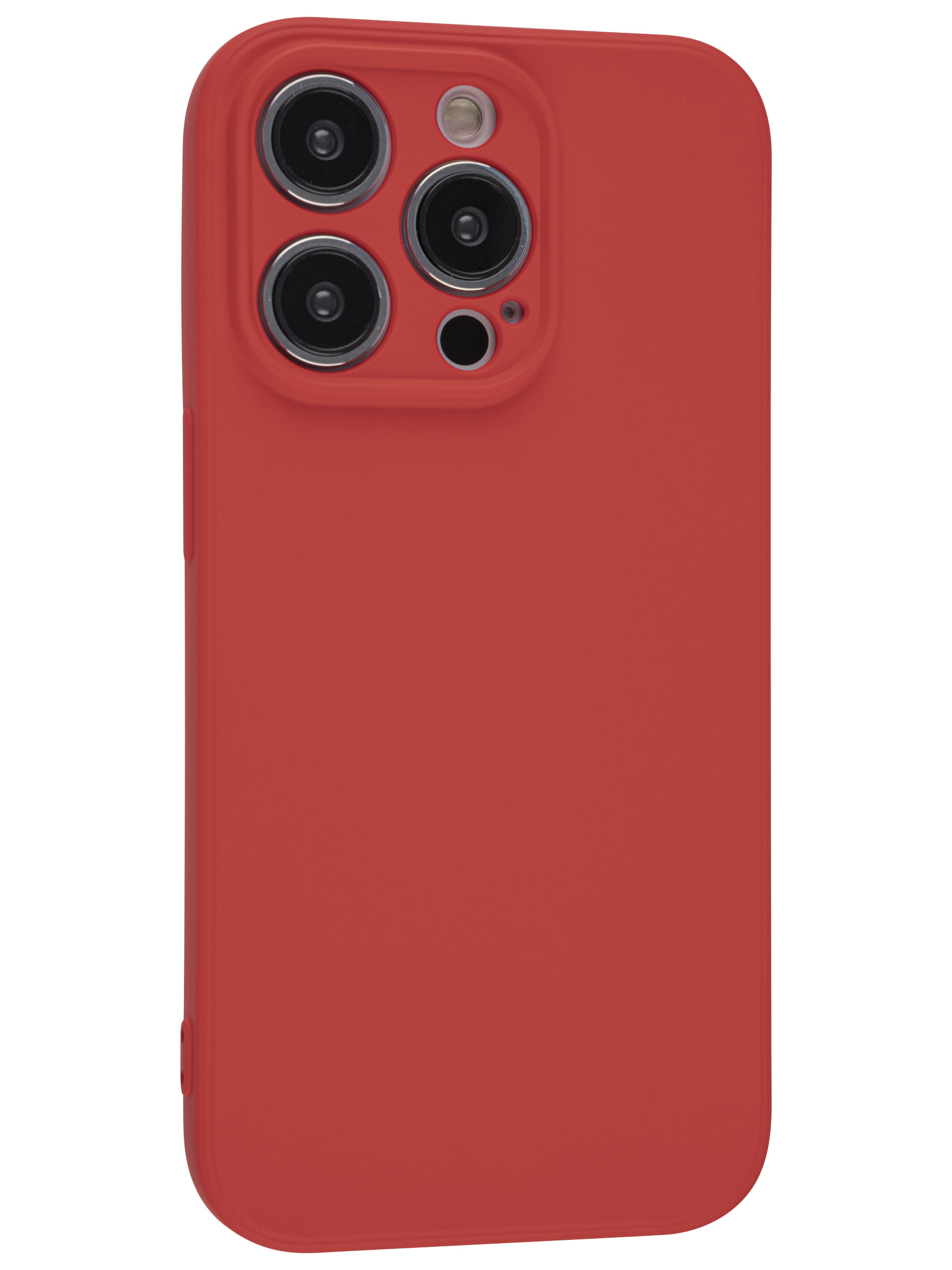 

Чехол силиконовый для iPhone 14 Pro (6.1), good quality, c защитой камеры, X-CASE, красный