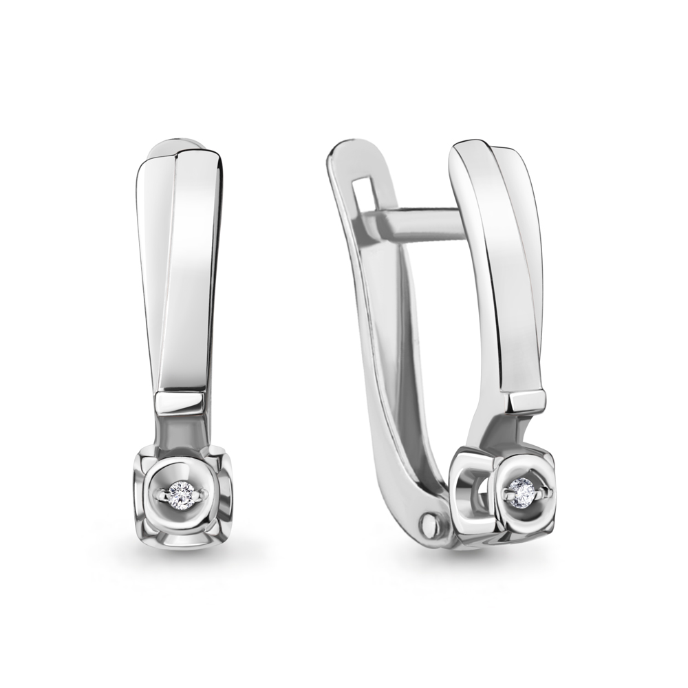 

Серьги из серебра с бриллиантом Aquamarine Aquamarine 040151_925_р, 040151_925_р