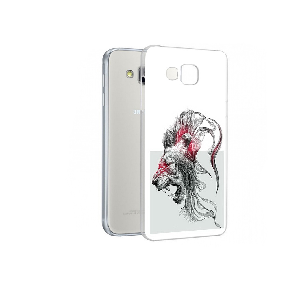 

Чехол MyPads Tocco для Samsung Galaxy A7 разъяренный лев, Прозрачный, Tocco
