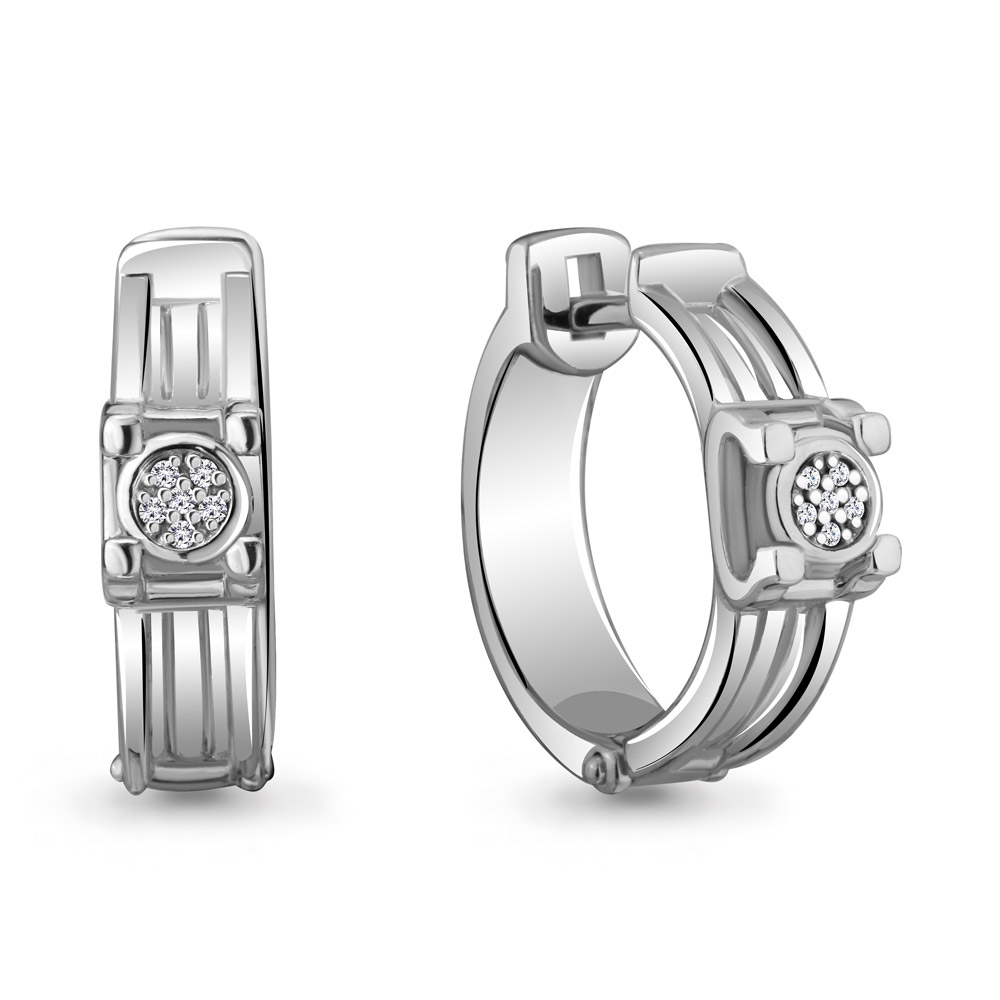 

Серьги из серебра с бриллиантом Aquamarine Aquamarine 040074_925_р, 040074_925_р