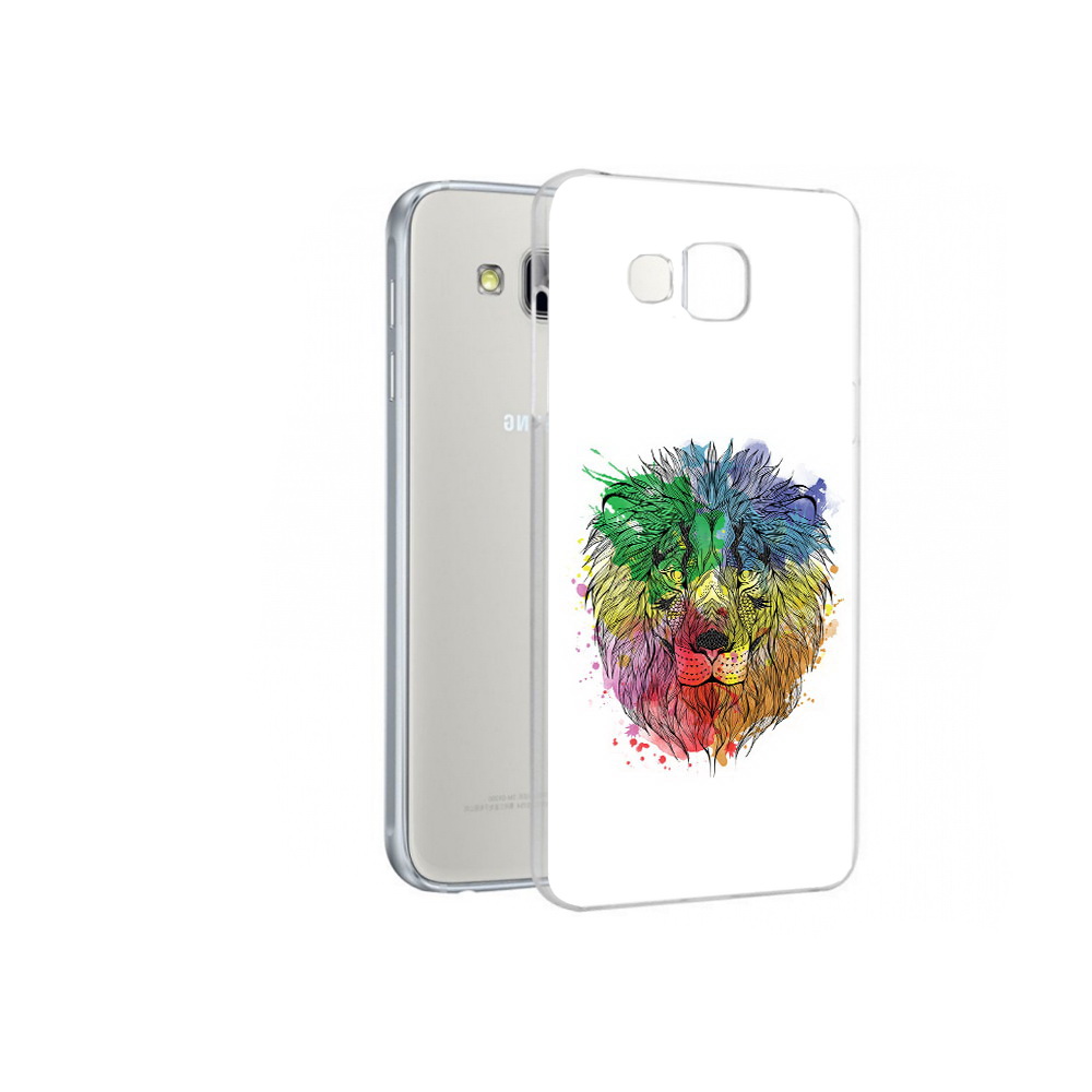 

Чехол MyPads Tocco для Samsung Galaxy A7 разноцветный гордый лев, Прозрачный, Tocco