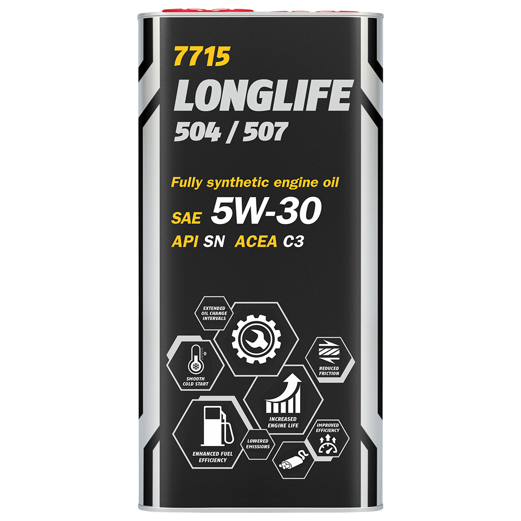 

Моторное масло Mannol синтетическое LONGLIFE 504/507 5W30 5л