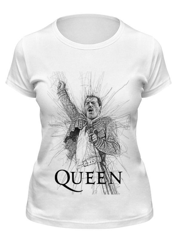 

Футболка женская Printio Freddie mercury - queen белая L, Белый, Freddie mercury - queen