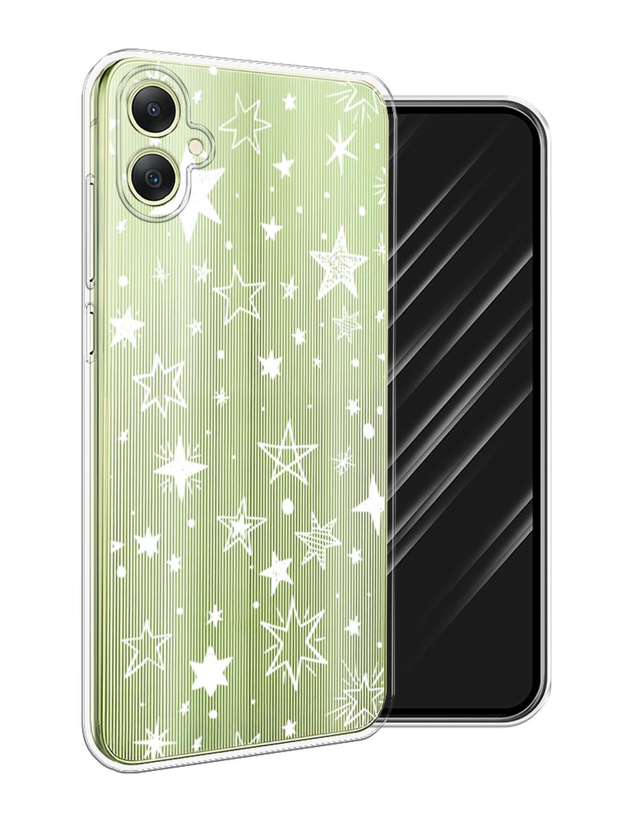 

Чехол Awog на Samsung Galaxy A06 "Звездочки графика белая", Прозрачный;белый, 2110150-1